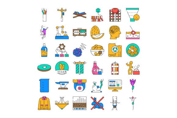Collection of Diverse Outline Icons Pres: A Versatile Tool for Web Design and Visual Communication