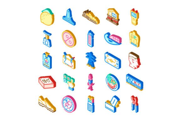 Collection of Isometric Technical and Li