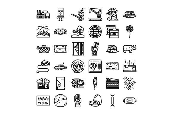 Collection of Various Line Art Outline I: A Strategic Resource for Clear Communication and Consistent Design