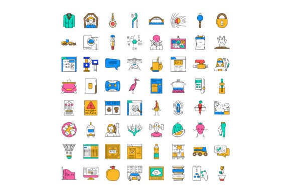Diverse Collection of Outline Icons