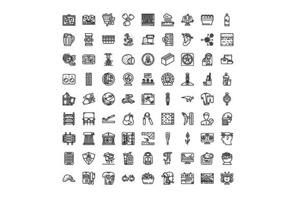 Diverse Icon Set Illustrating Concepts a: A Comprehensive Resource for Designers and Developers