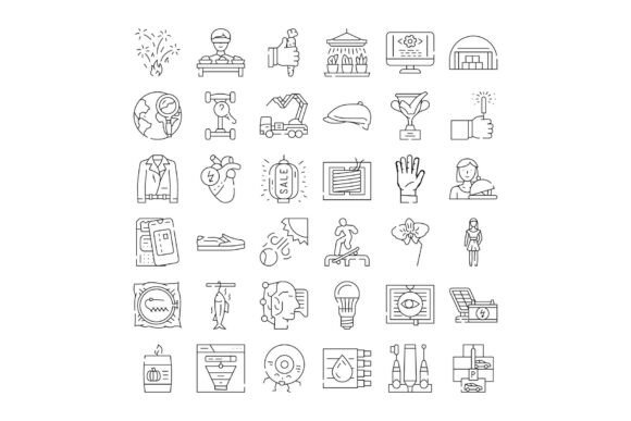 Diverse Modern Line Icons Collection for Every Need
