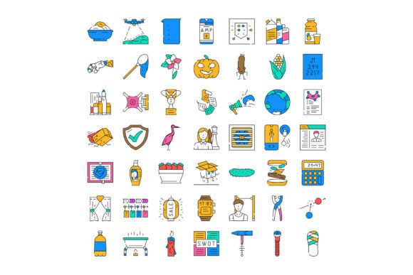 Diverse Set Illustrating Abstract Concept: Visual Clarity for Modern Communication