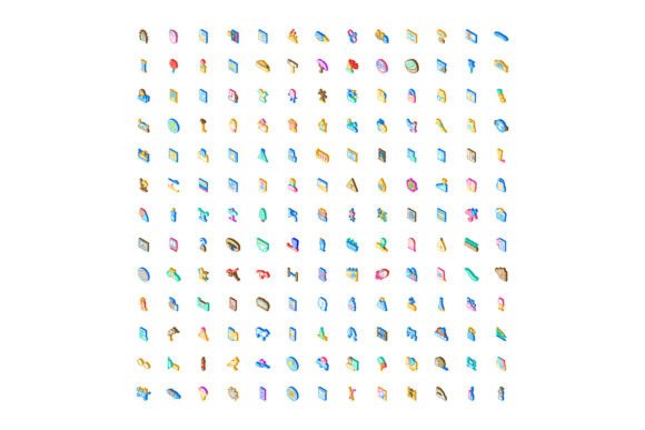 Isometric Objects Collection for Interfa: A Vibrant Visual Resource for Designers