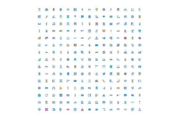 Large Vector Icon Collection for Web Des