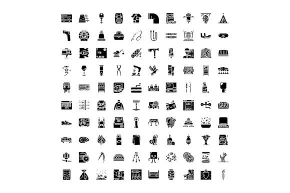 Miscellaneous Black Glyph Icons Set Repr: A Practical Resource for Clear, Consistent Visual Communication