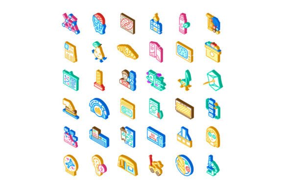 Science Industry Food Technology Ecology: A Versatile Icon Set for Data-Driven Communication