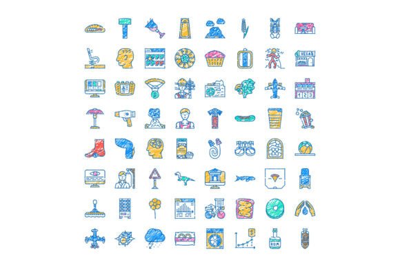 Sketch Icon Set Illustrating Various Dai: A Practical Resource for Human-Centered Design
