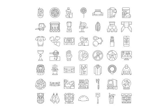 Various Line Icons Creating a Minimalist